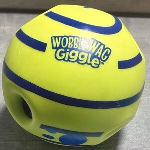 Wobble Wag Giggle Yellow & Blue Dog Toy Ball